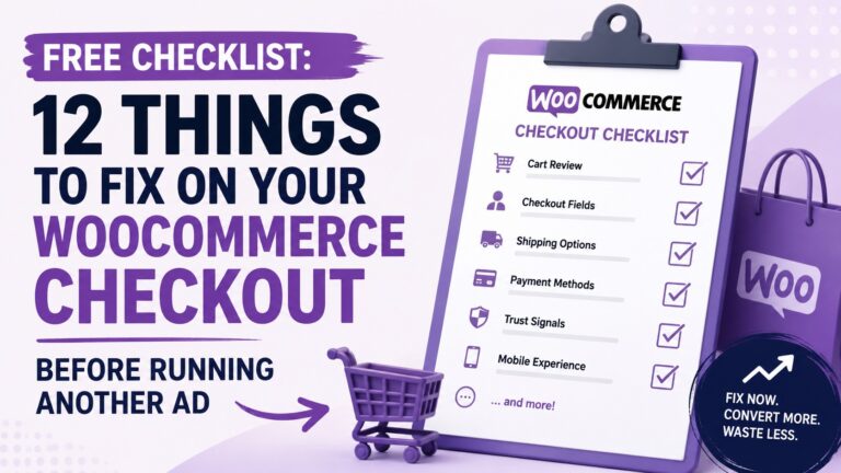 Free Checklist: 12 Things to Fix on Your WooCommerce Checkout Before Running Another Ad
