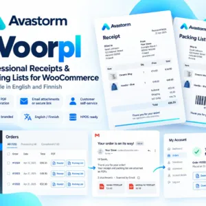 WooCommerce Receipt & Packing list